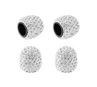 Bojueshaw 4pcs Bling Dust Caps,Sparkling Crystal Diamond Car Tyre Valve Caps,Universal Stem Air Cover for Cars,Motorcycles,and Bikes(White)
