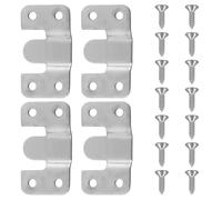 Bojueshaw 4pcs Flush Concealed Mount Brackets,Picture Hanging Z Clip Bracket,Interlocking Picture Frame Bracket for Picture Mirrors Frames