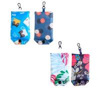 Bojueshaw 4pcs Foldable Shopping Bags, Waterproof Tote Bags, Washable Grocery Bags, Eco Tote Bags for Daily Shopping, Travel, Outdoors