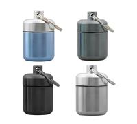 Bojueshaw 4pcs Keychain Pill Organizer,Waterproof Portable Pill Case,Mini Metal Container for Vitamins,Spices,Jewelry & Essentials(4 Colors)