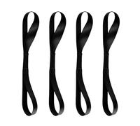 Bojueshaw 4Pcs Lashing Loops,Soft Tie Down Straps,Black Transport Straps for Motorcycles,ATVs,UTVs,Trailers & Cargo Securing(30cm*25mm)