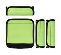 Bojueshaw 4Pcs Luggage Handle Wraps,Green Soft Suitcase Identifiers,Travel Grip Covers for Trolley Bags & Shopping Carts
