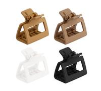 Bojueshaw 4Pcs Mini Hair Claw Clips,Matte Non-Slip Square Clips for Women & Girls,Elegant Hold Hair Clips for Fine Medium Thick Hair
