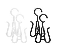 Bojueshaw 4pcs Multi-Functional Bike Shoe Hangers,Shoe Hanging Double Hooks,Storage Organizer for Home Dormitory(Black & White)