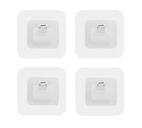 Bojueshaw 4pcs No-Drill Curtain Rod Brackets,Self-AdhesiveAdjustable Hooks,ABS Wall Mounts for Home Bathroom Kitchen(Transparent)