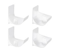 Bojueshaw 4PCS No-Drill Garbage Bag Dispenser Rack - Wall, Door & Cabinet Mounted Storage Holder for Kitchen & Bathroom (White)