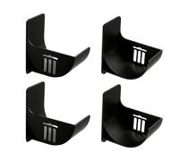 Bojueshaw 4PCS No-Drill Garbage Bag Dispenser Rack - Wall, Door & Cabinet Mounted Storage Holder for Kitchen & Bathroom (Black)