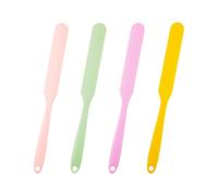 Bojueshaw 4Pcs Silicone Spatula,Long Handle Colourful Baking Scrapers for Mixing & Spreading,Non-Stick Heat Resistant Cake Icing Tools
