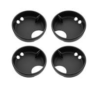 Bojueshaw 4pcs Silicone Splash Guards Easy Sipper for Wide Mouth Water Bottles,53mm Anti-Spill Inserts Lid with Finger Grip for Nalgene 32oz Bottles(Black)
