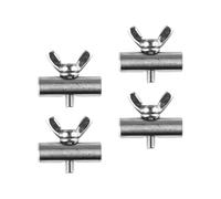 Bojueshaw 4pcs Stainless Steel Awning Rail Stoppers Kit,Anti-slip End Blocking Clamps with M4 Eye Nuts for Caravan Motorhome Tent Canopy