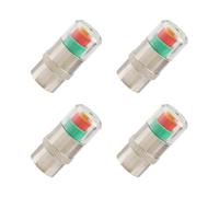 Bojueshaw 4pcs Tire Pressure Check Caps with Color Alert,Air Valve Caps,3 Colors Valve Stem Covers for Cars,Motorcycles,Bikes