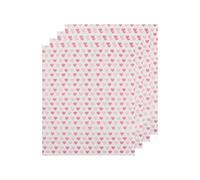 Bojueshaw 50 Sheets Baking Wrapping Paper,Deli Greaseproof Reusable Bees Wrap Paper,Food Basket Liners for Cakes,Breads,Sandwiches(Heart)