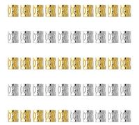 Bojueshaw 50pcs Beads Hair Braid Rings,Hair Beads Jewelry Rings,Adjustable Metal Cuffs Aluminum Dread Locks for Braiding Hair Decorations(Gold,Silver)