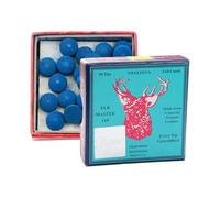 Bojueshaw 50pcs Blue Snooker Cue Tips,10mm Leather Replacement Pool Tips,Billiard Accessories for Pool & Snooker Cues