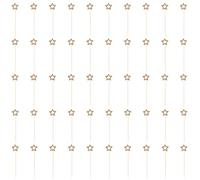 Bojueshaw 50PCS Gold Hollow Star Bamboo Skewers - Decorative Cocktail, Cake, and Fruit Picks for Parties and Events - Hygienic and Stylish for Gatherings