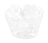 Bojueshaw 50pcs Lace Cupcake Liners,Cupcake Wrappers,Lace Filigree Wedding Cupcake Wrapper,Muffin Papers Holders Toppers for Birthday Party Decoration