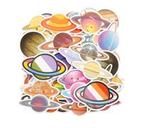 Bojueshaw 50Pcs Universe Planets Vinyl Stickers,Colorful Solar System Planets,Waterproof Decals for Water Bottles,Laptops,Skateboards & DIY Crafts