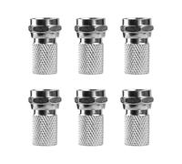 Bojueshaw 5pcs F Male Plug Connectors,Waterproof Screw On RG6 Coaxial Cable Connectors for Satellite TV, Digital Antennas,Cable Modems