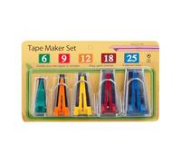 Bojueshaw 5pcs Multicolour Bias Tape Maker Kit,5 Size Fabric Folding Tool for Sewing Making Bias Binding,Quilting & DIY Crafts(6mm/9mm/12mm/18mm/25mm)