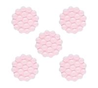 Bojueshaw 5PCS Pink Round Silicone Suction Cups for Phones, Multipurpose Adhesive Pads for Glass, Mirrors, Tiles and Smooth Surfaces, Reusable Set(Pink)