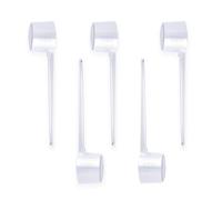 Bojueshaw 5pcs Protein Scoop Set,5g Plastic Measuring Scoops,Transparent Dosing Spoon for Substances, Powders,Solids,Liquids