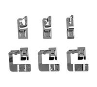 Bojueshaw 6 PCS Multi-Function Overlock and Rolled Hem Foot for Sewing Machines - Easy-to-Install Sewing Accessory for Home Sewing and Garment Making