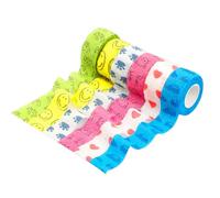 Bojueshaw 6 Rolls Pet Vet Wrap,Self-Adhesive Bandage Tape,Elastic Dog Bandage,Stretchable Pet Bandage Wrap for Wrist Ankle Cats Dog Colorful