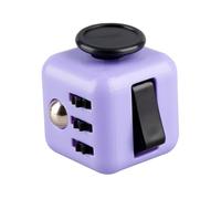 Bojueshaw 6-Sided Stress Relief Sensory Toy for Anxiety,ADHD,Focus,Portable Finger Cube Toy for Office,Classroom,and Home(Purple)