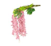Bojueshaw 6pcs Artificial Wisteria Garland,3.6ft Long Wisteria Vine with Leaves,Realistic Hanging Flowers for Wedding,Home,Ceiling,Arch & Wall Decorations(Pink)