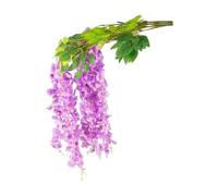 Bojueshaw 6pcs Artificial Wisteria Garland,3.6ft Long Wisteria Vine with Leaves,Realistic Hanging Flowers for Wedding,Home,Ceiling,Arch & Wall Decorations(Purple)