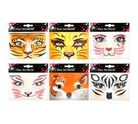 Bojueshaw 6PCS Children's Glitter Face Tattoo Stickers - Sparkling Diamond Designs for Parties, Performances, and Events, Multiple Sizes and Styles for Kids' Makeover.(Easter)