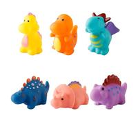 Bojueshaw 6pcs Dinosaur Bath Toys for Toddlers,Soft Squeeze Water Spray Toys for Kids Bathtime Fun,Colourful Sensory Water Play Toy for Boys Girls