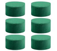 Bojueshaw 6PCS Mini Round Floral Foam Brick - Strong Water-Absorbing Floral Foam for Flower Arranging, DIY Floral Art, and Plant Displays