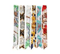 Bojueshaw 6pcs Satin Handbag Scarf Set,StylishHeadbands,Versatile Narrow Handle Wrap,Fashion Accessories for Women Girl
