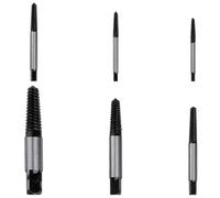 Bojueshaw 6pcs Screw Extractor Set,Easy Out Broken Bolt Extractor Set Kit,Stripped Screw Stud Bolt Remover Tool,for 1/8 to 1 inch Thread Broken Stud