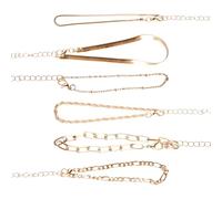 Bojueshaw 6Pcs Stackable Bracelets Set for Women,Adjustable Herringbone,Paperclip Chain,Minimalist Jewellery Gift for Her