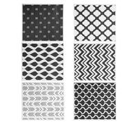 Bojueshaw 6pcs Swedish Dish Cloths,Reusable Geometric Cleaning Cloths,Wooden Fiber Sponge Cloth for Kitchen,Bathroom,Tiles,Dishes