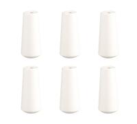 Bojueshaw 6pcs Wooden Blind Cord Ends,White Safety Pull Knobs,Replacement Tassels,Hanging Small Pendants for Window Blinds & Shades