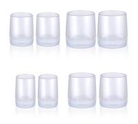 Bojueshaw 8 Pairs High Heel Protectors,Non-Slip Heel Repair Caps Covers,Replacement Heel Caps,Rubber Caps Tip for Outdoor Party Wedding XS,S,M,L(Transparent)