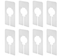 Bojueshaw 8pcs Wardrobe Dividers,Rectangular White Plastic Closet Dividers,Closet Organizer,Writable Clothing Rack Size Dividers Size Tags for Wardrobe Sorting
