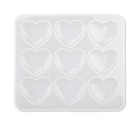 Bojueshaw 9 Cavity Heart Silicone Mold,3D Love Shape Mould for DIY Jewellery,Soap Making,Chocolates & Epoxy Crafts