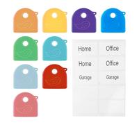 Bojueshaw 9 Pcs Silicone Keys Covers,Colourful Key Caps,Flexible Key Sleeves,Identifiers Protectors for House,Office,Garage Keys