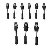 Bojueshaw 9Pcs Black Fix Zip Puller,No-Sew Zipper Repair Kit,Universal Zipper Pull Replacement for Jackets,Luggage, Backpacks,and More