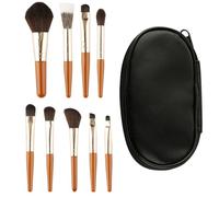 Bojueshaw 9pcs Makeup Brushes Set,Mini Cosmetic Brushes,Portable Travel Make Up Brush with Case,Cosmetic Brushes Kit for Foundation Eyeshadow Highlight