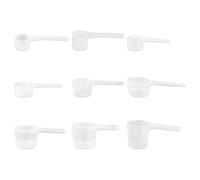 Bojueshaw 9pcs Protein Powder Scoop,Plastic Transparent Measuring Spoons,Measuring Dose Scoop,for Flour Coffee Kitchen Supplies