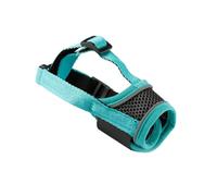 Bojueshaw Adjustable Soft Nylon Dog Muzzle with Reflective Strips,Breathable Mesh Pet Muzzle for Walking,Training and Outdoor Use(Green)