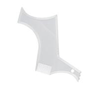 Bojueshaw Beard Shaping Tool,One Piece Transparent Styling Template&Comb,Beard Trimmer Guide for Hairline,Goatee & Moustache
