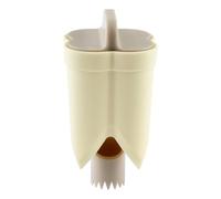 Bojueshaw Bell Pepper Cutter,Pepper Corer,Chili Corer Remover,2 in 1 Portable Pepper Core Cutting Device for Kitchen Home Family Camping(Beige)