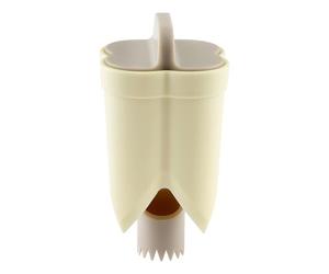 Bojueshaw Bell Pepper Cutter,Pepper Corer,Chili Corer Remover,2 in 1 Portable Pepper Core Cutting Device for Kitchen Home Family Camping(Beige)
