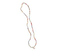 Bojueshaw Boho Beaded Necklacewith Shell Pendant,Colorful Layered Bohemian Seed Bead Choker for Women Girls Summer,Beach,Parties & Gift Giving